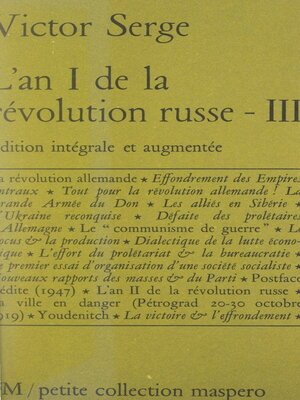cover image of L'an I de la Révolution russe, 3